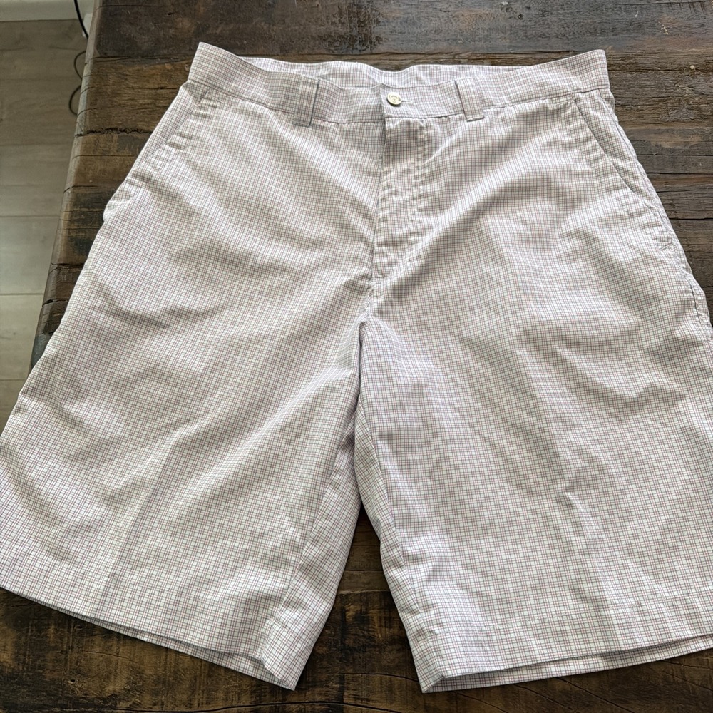 Callaway Men's Golf Shorts Size 34 Pink/blue/white! Nice!